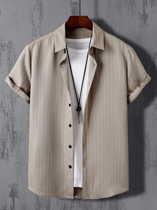 Alessari Striped Button-Up Shirt